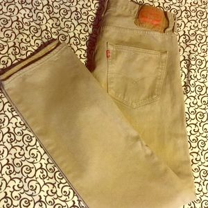 Levis 501 Beige Pants